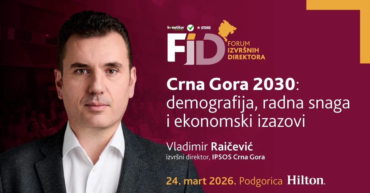 Vladimir Raičević, IPSOS: Kako demografija i tržište rada oblikuju Crnu Goru do 2030.