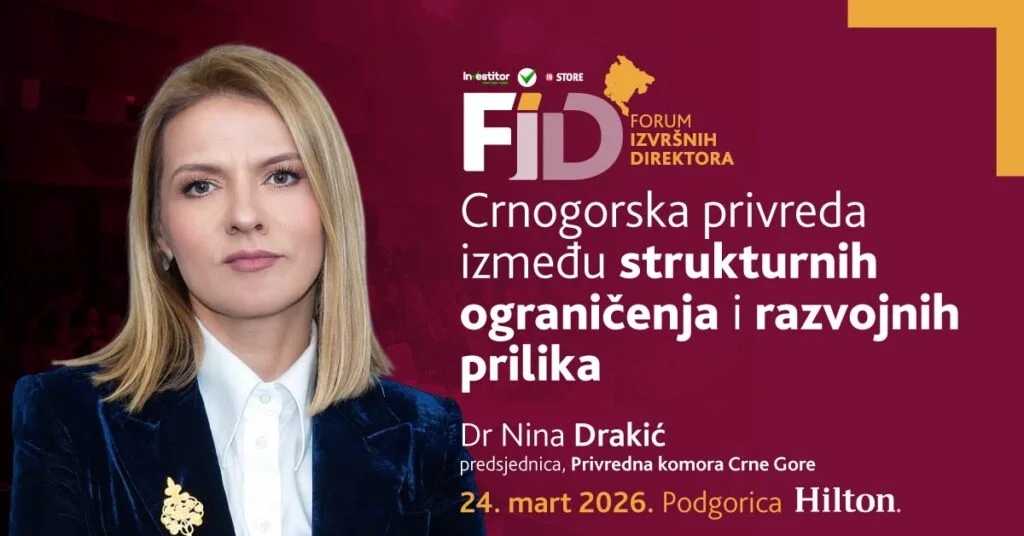 Nina Drakić na Forumu izvršnih direktora: Predsjednica PKCG otvara ključna pitanja rasta crnogorske ekonomije