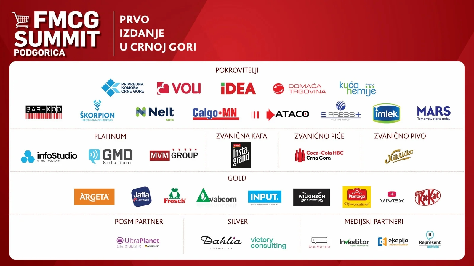 1. FMCG Summit Podgorica - velika zahvalnost svim partnerima
